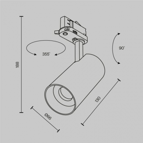 Трековый светильник Focus Led TR197-3-20WCCT-M-B