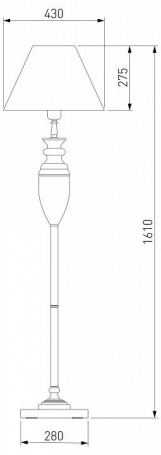 Торшер Eurosvet 9 009/1T GR (зеленый)