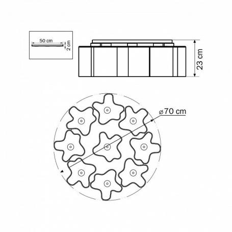 Потолочная люстра Lightstar Nubi 802090