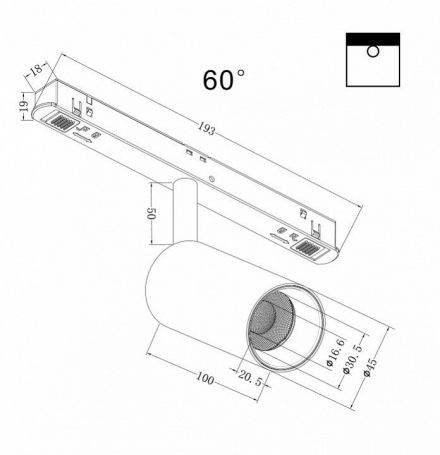 Трековый светильник Maytoni Focus LED TR032-2-5W4K-W-B