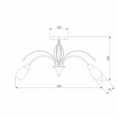 Потолочная люстра Eurosvet 22080/9 золото