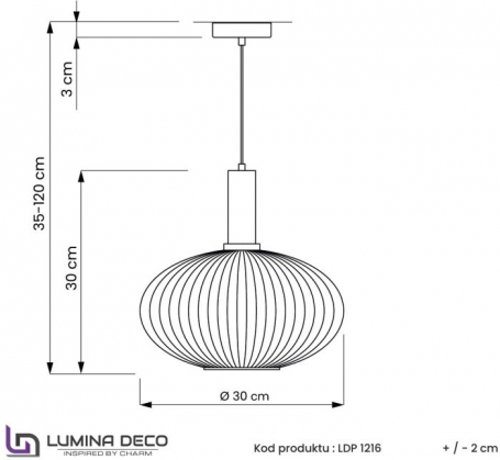 Подвесной светильник Lumina Deco Floril LDP 1216-1 WT+BK