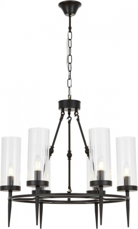 Подвесная люстра Lumina Deco Moratti LDP 8022-6 BK+PR