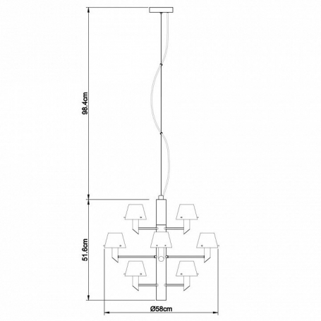 Подвесная люстра Divinare Alberto 1680/02 LM-12