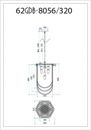 Подвесная люстра 62GDM-8056-320