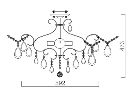 Потолочная люстра Freya Chabrol FR2302-CL-06-WG