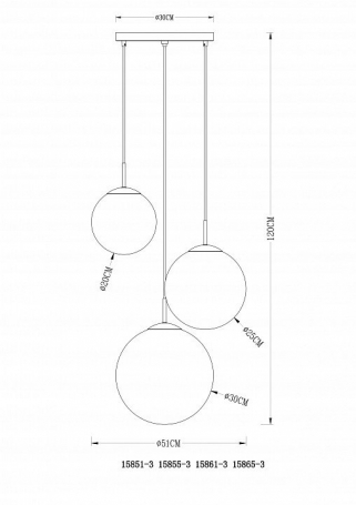 Подвесная люстра Globo Varus 15855-3