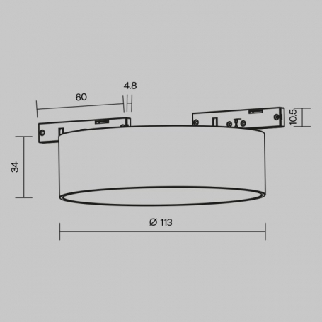 Трековый светильник Zon TR189-1-12W2.7K-BW