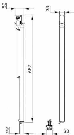 Трековый светильник Deko-Light Linear 60 707015