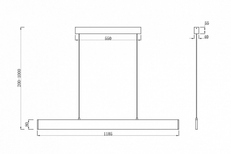 Подвесной светодиодный светильник Maytoni Step P010PL-L30B4K