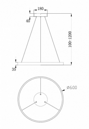 Подвесной светодиодный светильник Maytoni Rim MOD058PL-L32W4K