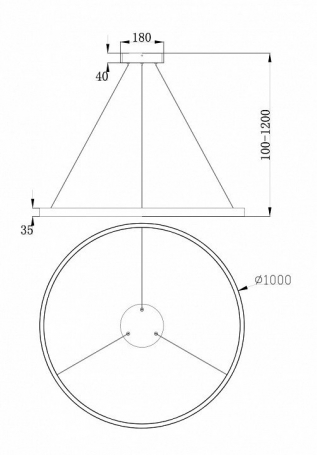 Подвесной светодиодный светильник Maytoni Rim MOD058PL-L54W4K