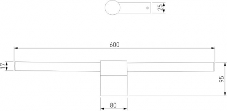 Подсветка для картин Luar 40125/LED черный жемчуг