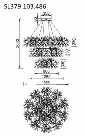 Подвесная светодиодная люстра ST Luce Rafina SL379.103.486