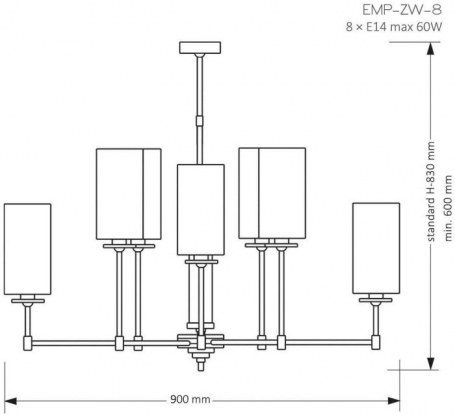 Потолочная люстра Empoli EMP-ZW-8(N)