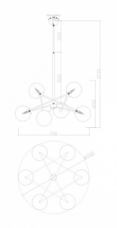 Потолочная люстра Freya Bumble FR5144PL-06W