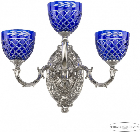 Бра Bohemia Ivele Crystal Verona 7214B12/2+1/210 Ni P1 U Clear-Blue/H-1J