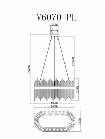 Подвесной светодиодный светильник Moderli Celebria V6070-PL