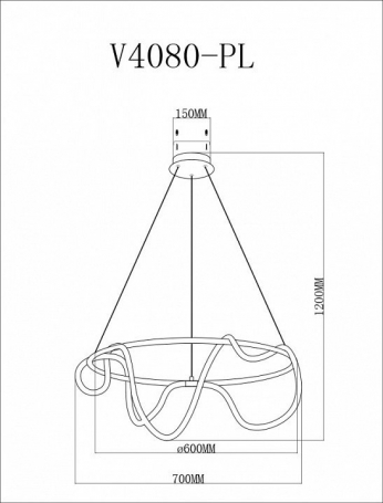 Подвесной светодиодный светильник Moderli True V4080-PL