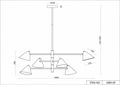 Подвесная люстра F-Promo Trikoniya 3089-6P