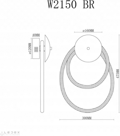 Настенный светильник Cross W2150 BR