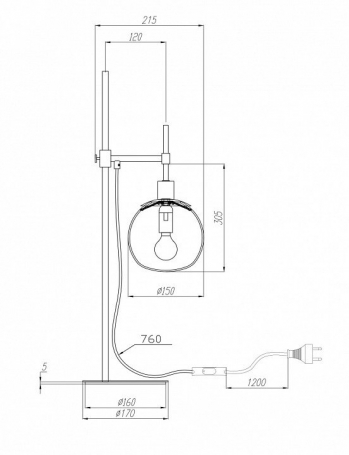 Настольная лампа Maytoni Erich MOD221-TL-01-N