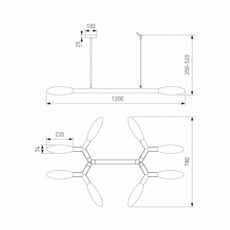 Потолочная люстра Covalent 30180 черный