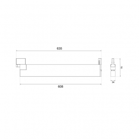 Трековый светодиодный светильник Elektrostandard X-Line черный матовый 28W 4200K LTB55 a052446