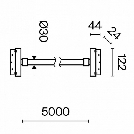 Трековый светильник Tau TR101-2-100W3K-B