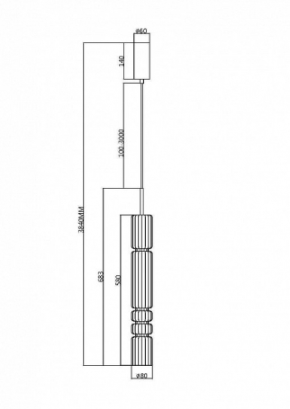 Подвесной светильник Ordo MOD272PL-L12B3K