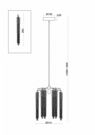 Подвесной светильник Mineral FR1010PL-01G