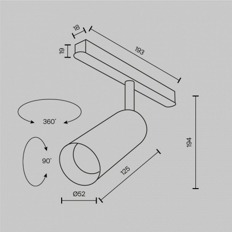 Светильник на штанге Maytoni Focus LED TR032-2-12W2.7K-M-B