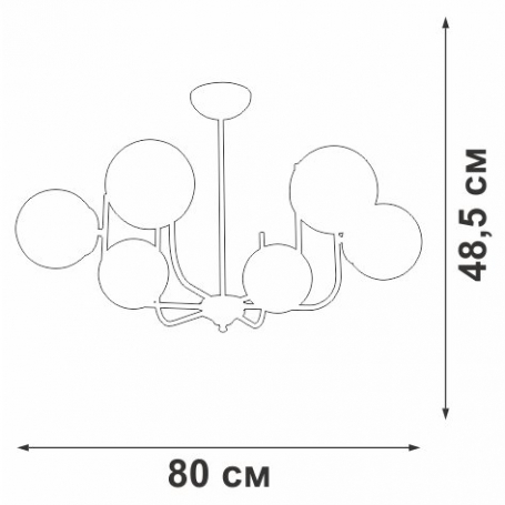 Потолочная люстра V39570-8/6PL