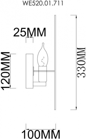 Настенный светильник Wertmark Palma WE520.01.711