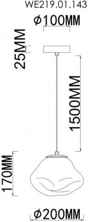 Подвесной светильник Wertmark Isola WE219.01.143