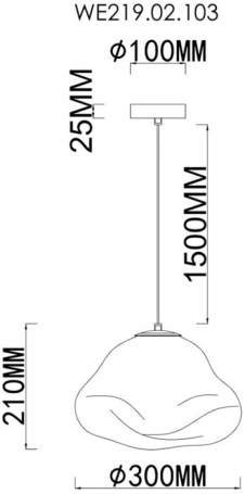 Подвесной светильник Wertmark Isola WE219.02.103