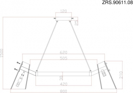 Подвесная люстра Dallas ZRS.90611.08