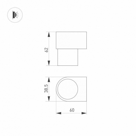 Настенный светодиодный светильник Arlight SP-Spicy-Wall-Mini-S60x39-3W Day4000 035541