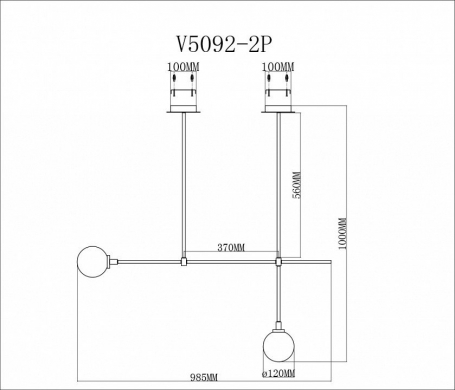 Подвесная люстра Moderli Lingdal V5092-2P