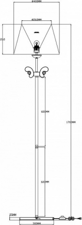 Торшер Moderli Riccardo V2500-1F