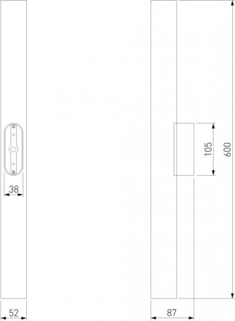 Настенный светильник Langer 40124/LED черный жемчуг