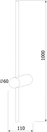 Настенный светильник Cane MRL LED 1121 черный