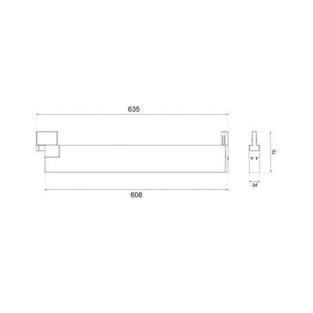 Трековый светодиодный светильник Elektrostandard X-Line черный матовый 28W 4200K LTB55 a052446