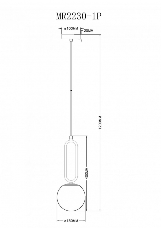 Подвесной светильник Pierre MR2230-1P