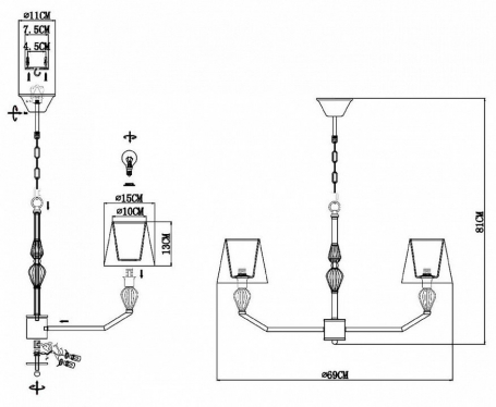 Подвесная люстра EVOLUCE Balnea SLE1116-103-05