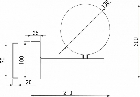 Бра Eurosvet Nuvola 70129/1 хром