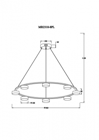 Подвесной светильник Milla MR2310-8PL