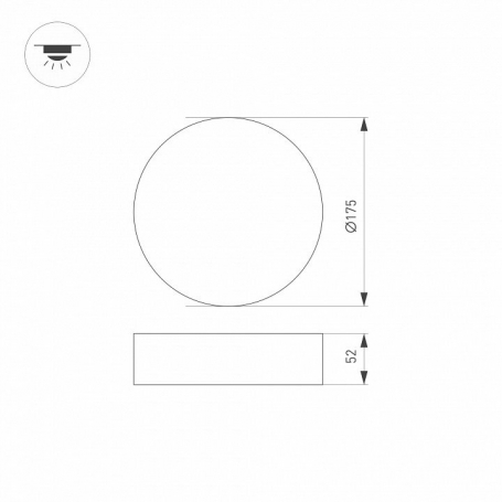 Потолочный светодиодный светильник Arlight SP-Rondo-175A-16W Day4000 022238(2)