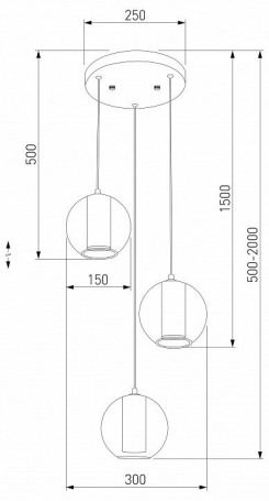 Подвесная светодиодная люстра Eurosvet Cobble 50258/3 LED дымчатый/ бежевый/ шоколад