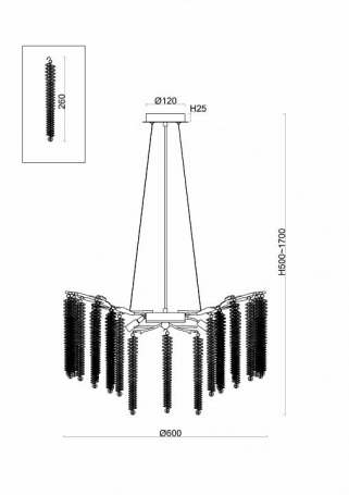 Подвесная люстра Mineral FR1010PL-08G